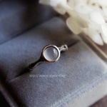 AAA 宝石質/white moon stone ring 