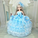 リカちゃん お姫様ドレス 一点物☆スカイブルー