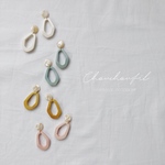 color wood hoop earring