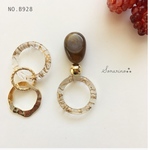 No.B928  アシメ♕リングピアス イヤリング
