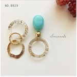 No.B929 アシメ♕リングピアス イヤリング