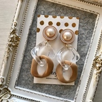 パールカボション＊大振り春ピアス