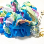 2点再販させて頂きます*̣̩⋆̩*Stripe Flower(blue)