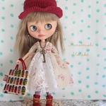 ＊半袖小花のワンピース＊トータルコーデ８点セット＊ blythe outfit＊ブライス ＊