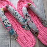 布ぞうり：coral pink25cm/butterfly