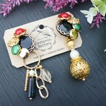【74】レトロボタン ピアス イヤリング