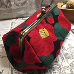 【受注製作】 椿 がま口メイクポーチ再再再再再再再販 ❼