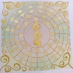 送料無料☆ミニマンダラアート＋フトマニ図(額装)