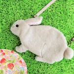 リアルでかわいい！うさぎのショルダーバッグ　ピンク[イチゴさん]