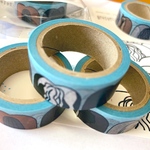 輓馬のお尻のマスキングテープ