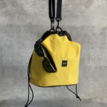 D-BAG（巾着バッグ）ブラック×イエロー