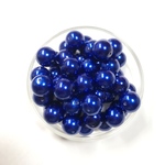 【12mm    約50個】ガラスパールビーズ    ロイヤルブルー