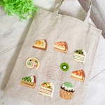 ] Cafe-sweets☆羊毛刺繍トート〜フレッシュ☆フルーツスイーツ☆☆