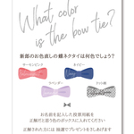 ★カラバリ自由★ 蝶ネクタイ色当てクイズ ＊カスタムオーダー＊ウェディング