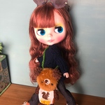 ★生成り リスちゃんブライスのくまバック39★くま太郎