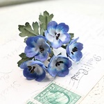 オーダー様専用　布花 ネモフィラブローチセット