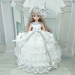リカちゃん お姫様ドレス 一点物☆ホワイト