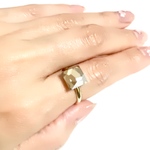 スワロフスキー煌めく シンプルリング