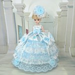 リカちゃん お姫様ドレス 一点物☆ブルー
