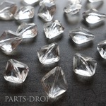 (( 12pcs )) 23×20mm クリア ひし形 アクリルビーズ〔BE-014CL〕
