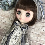 1216 もこもこ グレーロンパース Blythe ブライス アウトフィット