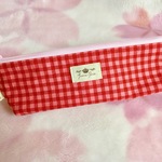 ペンケース赤チェック