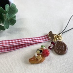 【イニシャル注文】イニシャル&ミニクロワッサンのストラップ＆チャーム