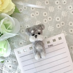 ミニチュアシュナウザーのクリップ(マグネット、ブローチへの変更可能)