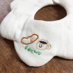 パンとコーヒー◎刺繍入りスタイ