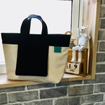お尻拭き取り出し口付き☆ミニ帆布トートバッグ