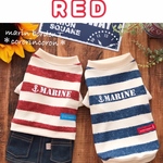 ★オーダー★レッド★マリンボーダーTシャツ＆ワンピース犬服
