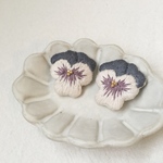 “viola” earrings/blue
