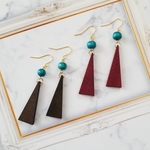 三角ウッドピアス