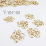ゴールドメタルチャーム 約33ｘ25mm【 Matte gold bubble 】4個