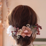 ブライダル ヘッドドレス ウェディング 髪飾り かすみ草 ヘアアクセサリー