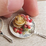 シマリス ミックスフルーツパンケーキのプレート＊＊①