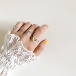 【set】silver wire ring