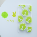 ライムうさぎスマホケース　ライムとウサギさんのコラボケース　Lime