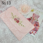 【再再販♡ハンドメイド】薔薇刺繍の袱紗(ふくさ)　ピンク　冠婚葬祭　№13