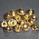 ドール用に最適！ミニボタン　8ｍｍ　ゴールド　6個入り