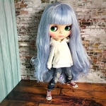 サルエルテーパードパンツ（ネイビーブルー）
