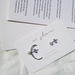 シルバー×パールイヤカフ ピアス/イヤリング