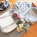 パーカーワンピース　フーディー　裏毛ニット　グレー　ML