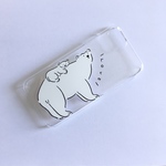 シロクマ親子のiPhoneケース(透明)