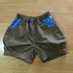 130ｻｲｽﾞ 《女の子》 ギャザーとポケットが可愛い ショートパンツ