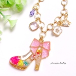 お花畑へのプリンセスの靴 バックチャーム