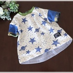 【100size】ゆったり後ろ下がりＴシャツ☆プラネタリウム
