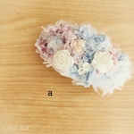 春色ふんわりお花畑のバレッタ