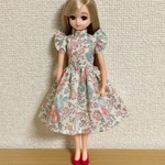 リカちゃん リバティプリントのワンピース