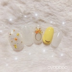 押し花ネイル♡イエロー